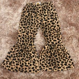 Leopard print bell bottoms